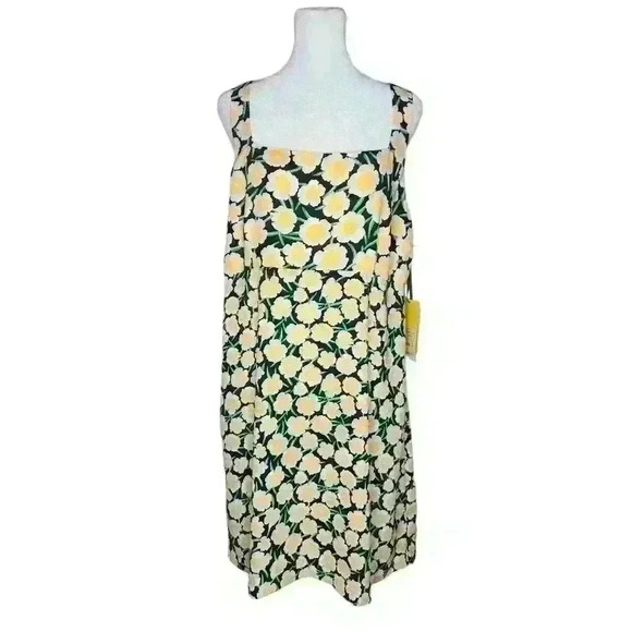NWT Diane Von Furstenberg x Target Yellow Floral Mini Dress Women's Size 16 - Picture 1 of 7